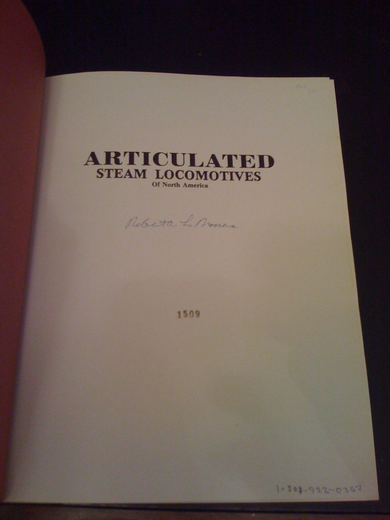 Articulated Steam Locomotives of North America,Used