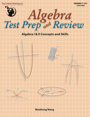 Algebra Test Prep and Review Algebra I and II Concepts and Skills,Used