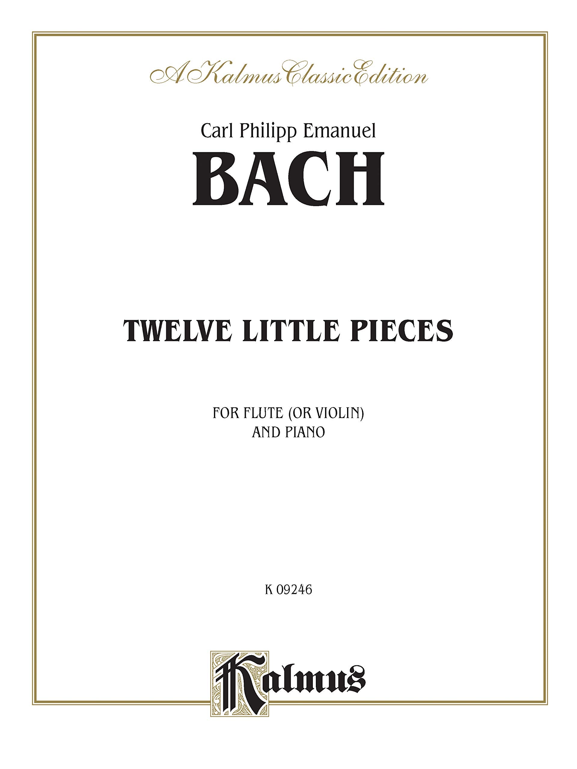 Twelve Little Pieces: Flute (or Violin) & Piano, Part(s) (Kalmus Edition),Used