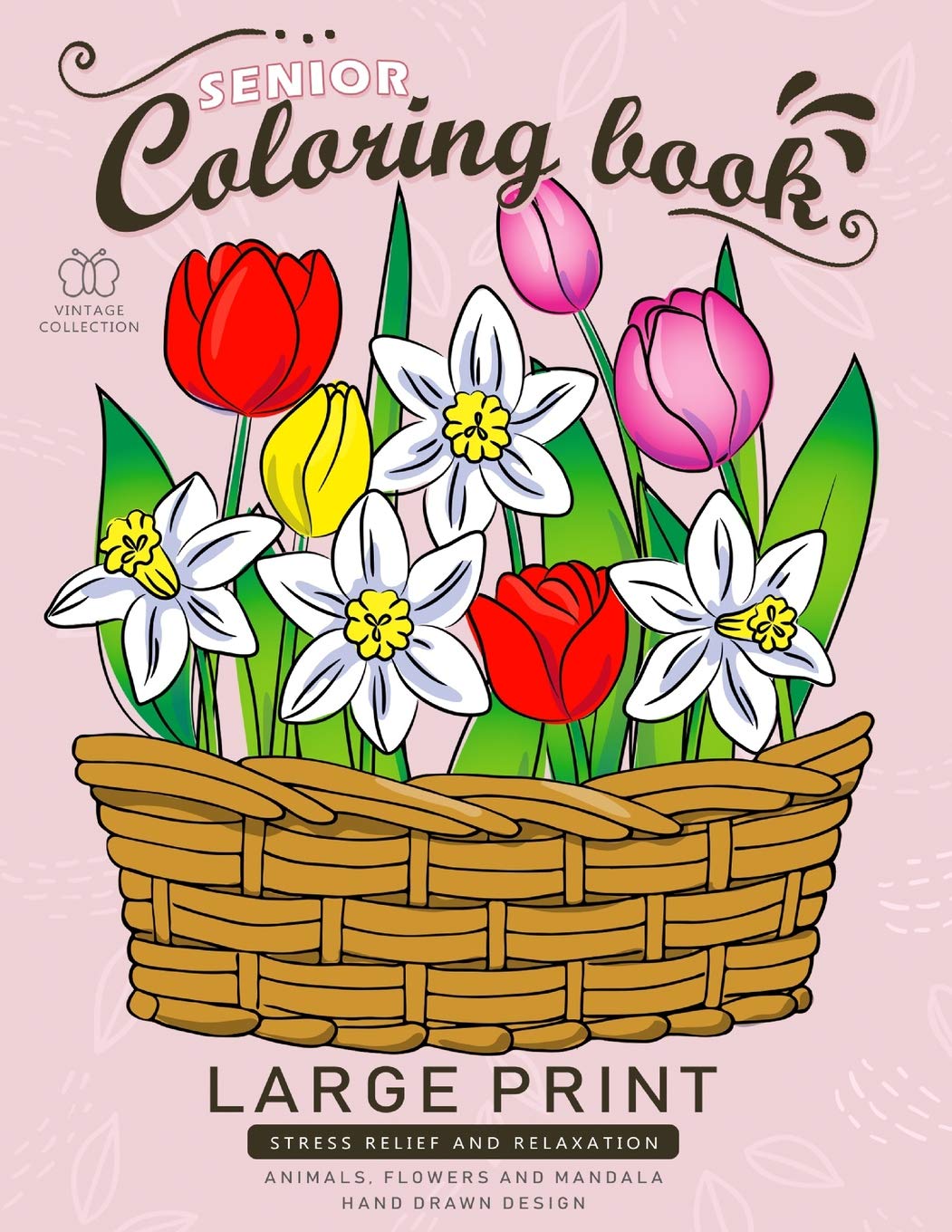 Senior Coloring book: Large Print Adults Coloring Book Flowers and Mandala Stress Relieving Unique Design,Used