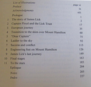 James Lick's Monument: The Saga of Captain Richard Floyd and the Building of the Lick Observatory,Used