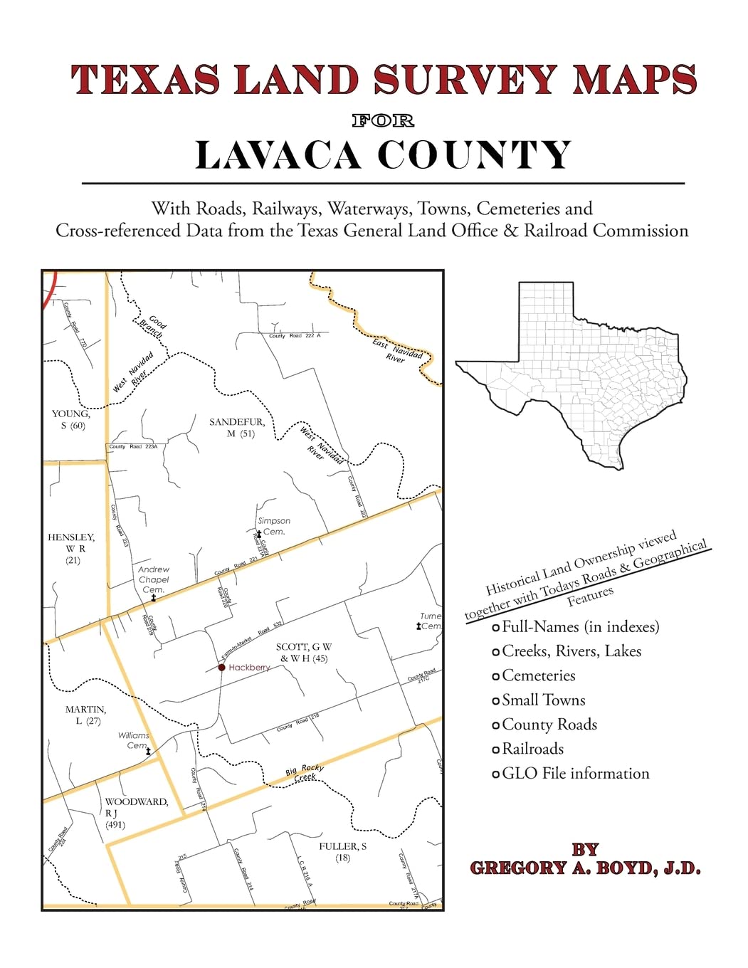 Texas Land Survey Maps for Lavaca County,Used