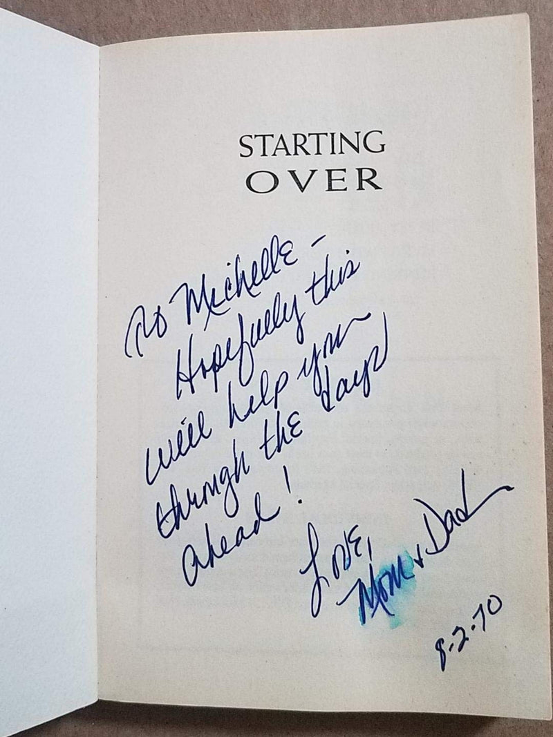 Starting Over: Meditations For Divorced Women (Days Of Healing, Days Of Change),Used