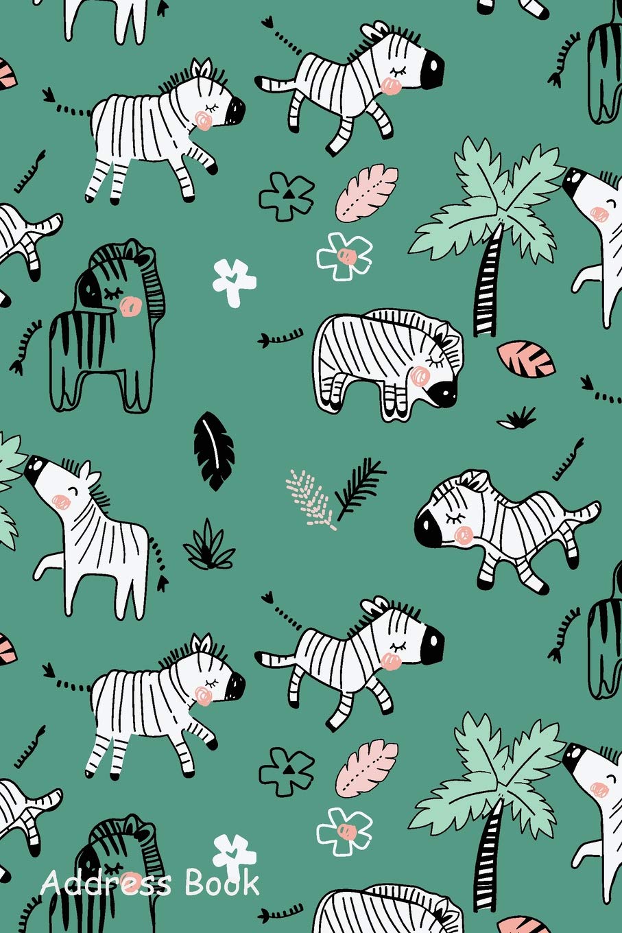 Address Book: For Contacts, Addresses, Phone, Email, Note,Emergency Contacts,Alphabetical Index With Hand Drawn Cute Zebra Patte,Used