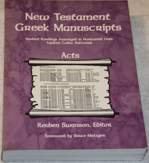 New Testament Greek Manuscripts: Acts,Used