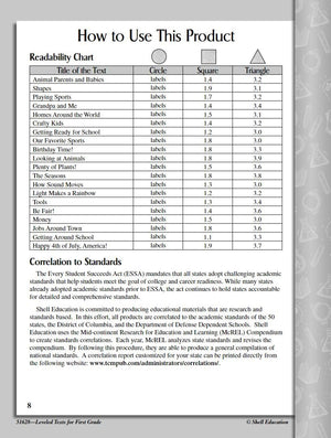 Leveled Texts for First Grade,Used