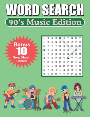 Word Search 90's Music Edition: Large Print Word Find Puzzles,Used
