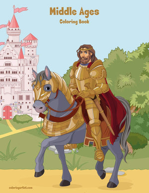Middle Ages Coloring Book,Used