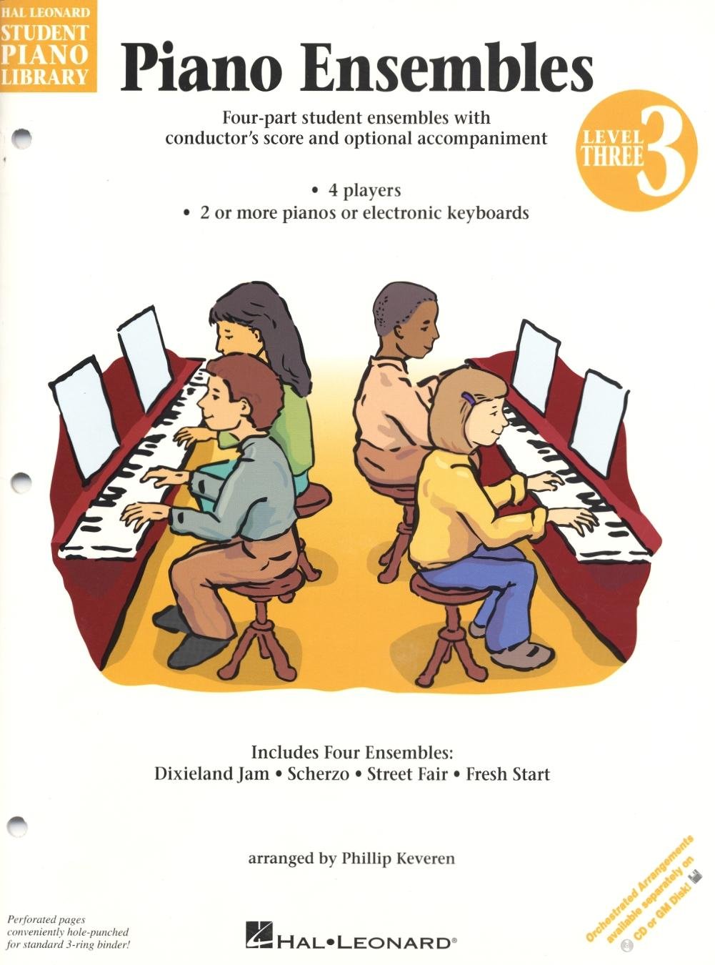 Piano Ensembles Level 3: Hal Leonard Student Piano Library National Federation Of Music Clubs 20202024 Selection,Used