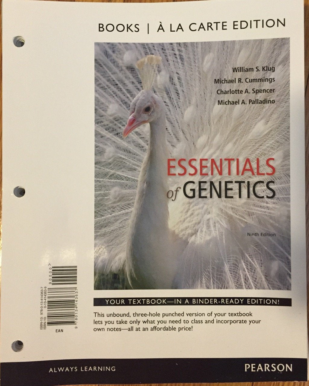 Essentials of Genetics (9th Edition)  Standalone book,Used
