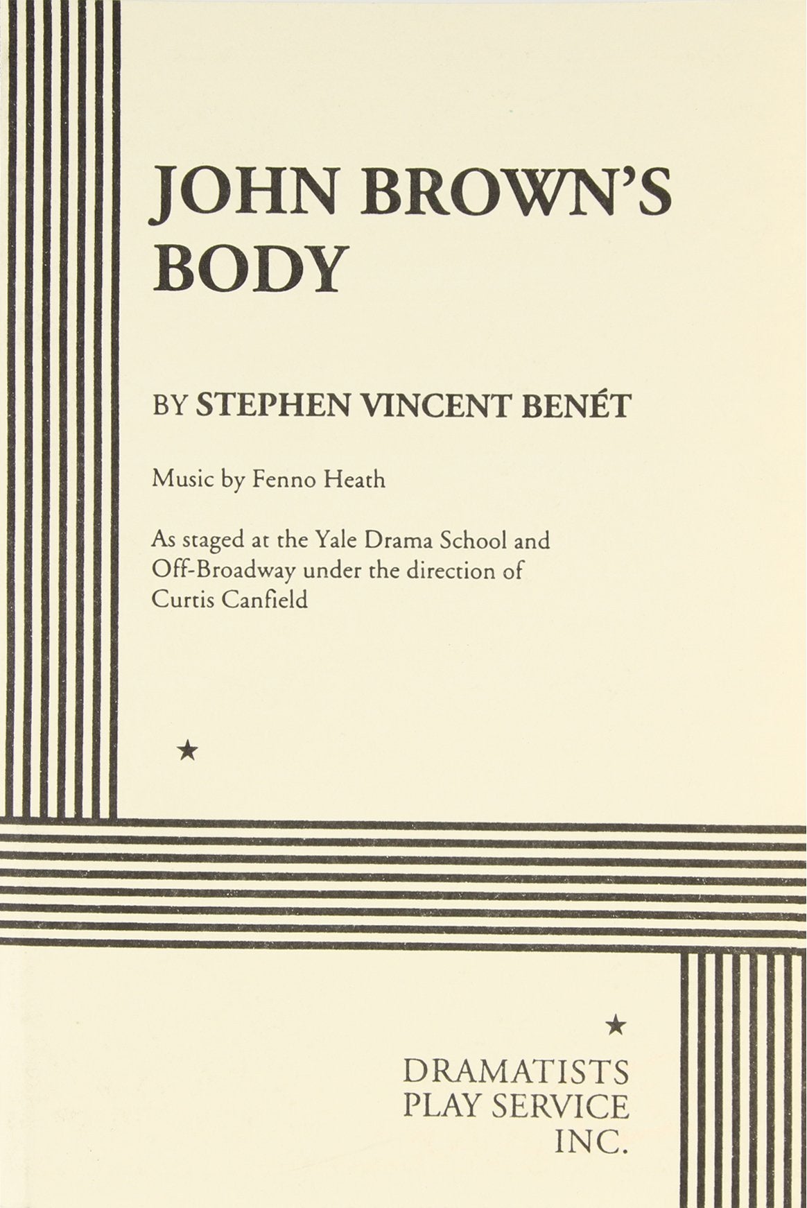 John Browns Body  Acting Edition,Used