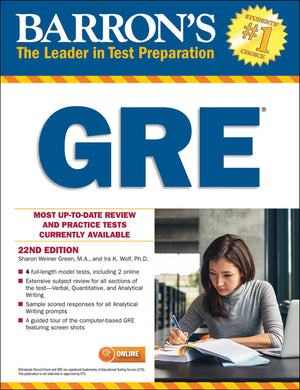 GRE with Online Tests (Barron's Test Prep),Used