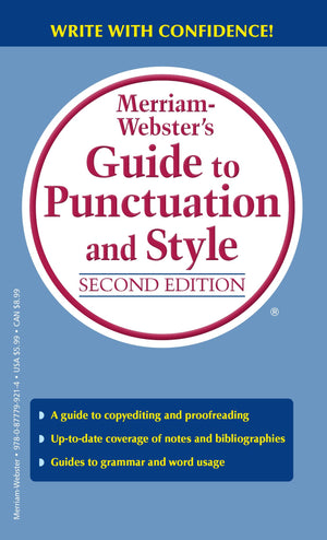 Merriamwebsters Guide To Punctuation And Style,New