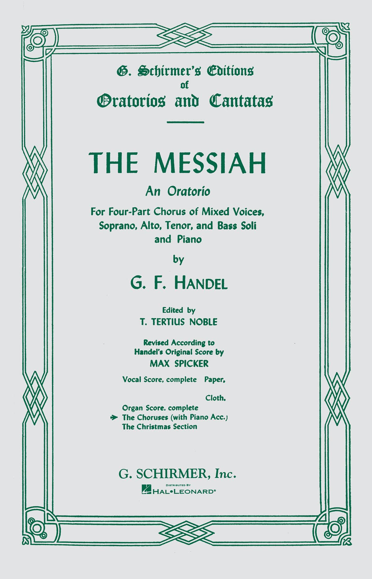 Messiah (Oratorio, 1741): Chorus Parts