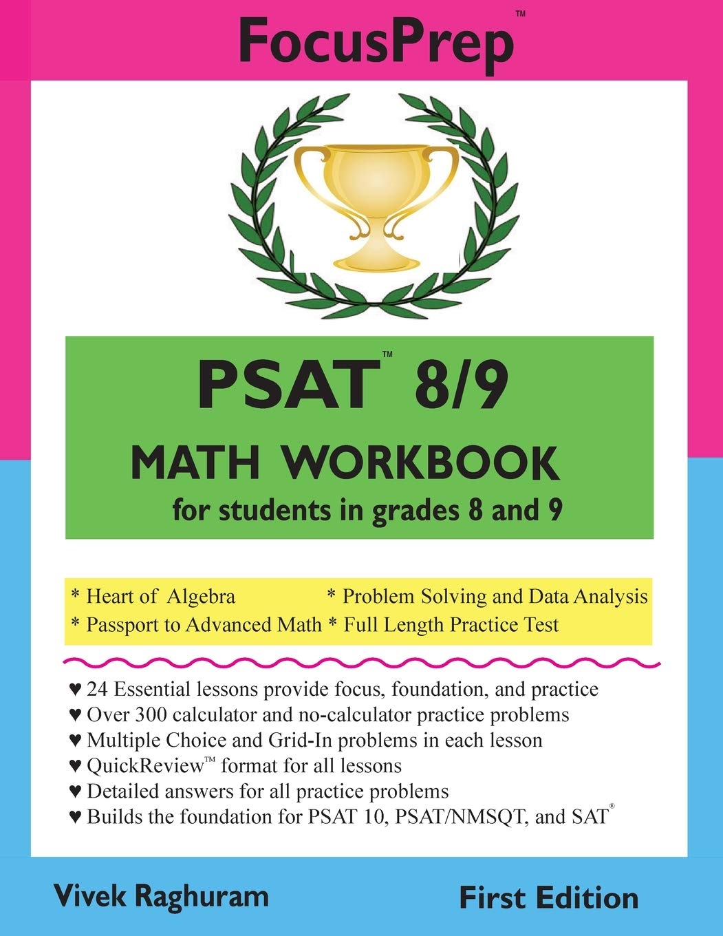 PSAT 8/9 MATH Workbook: for students in grades 8 and 9. (FocusPrep),New