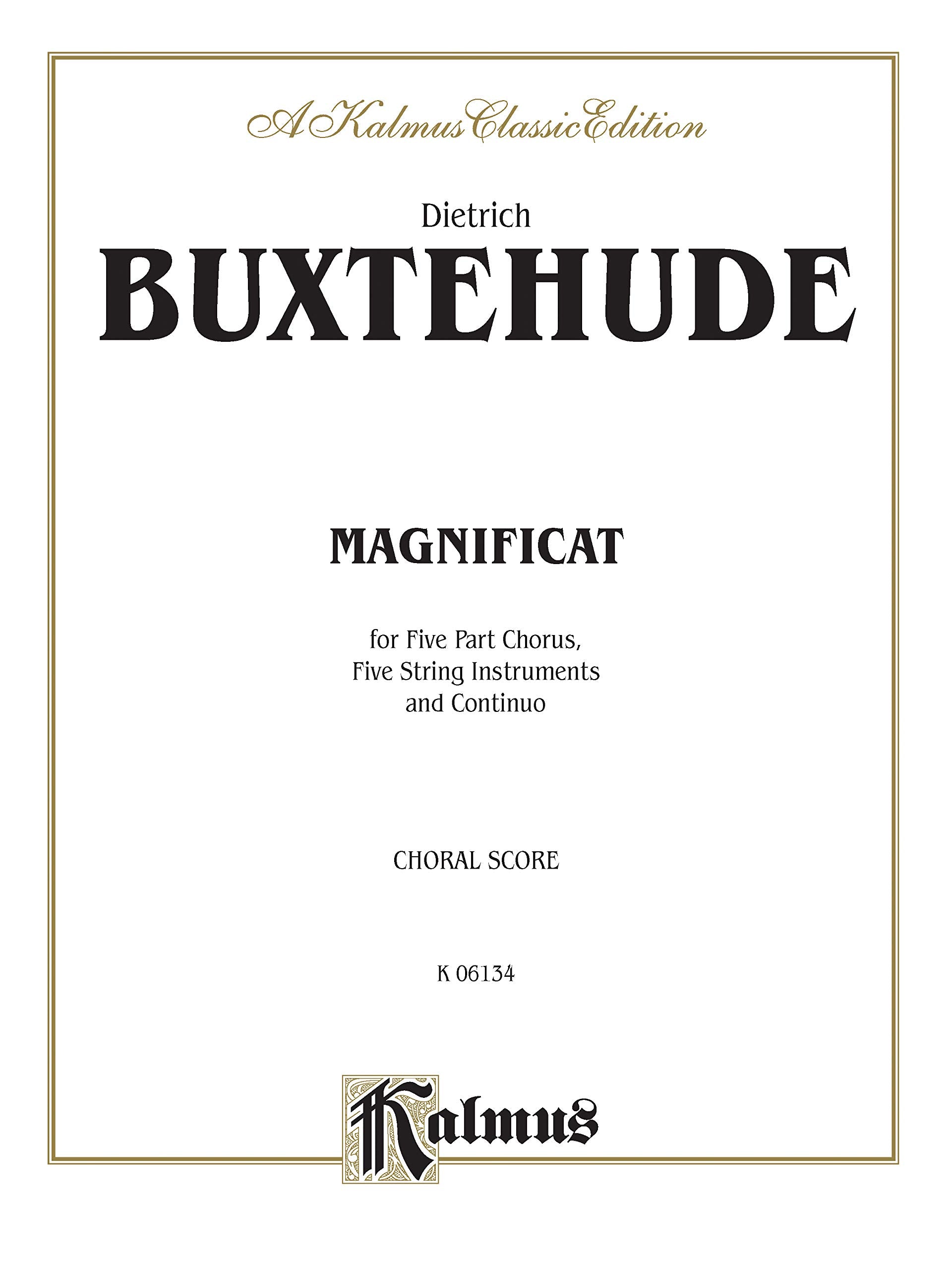 Magnificat Anima Mea: SAATB (Latin Language Edition), Full Score (Kalmus Edition) (Latin Edition),Used