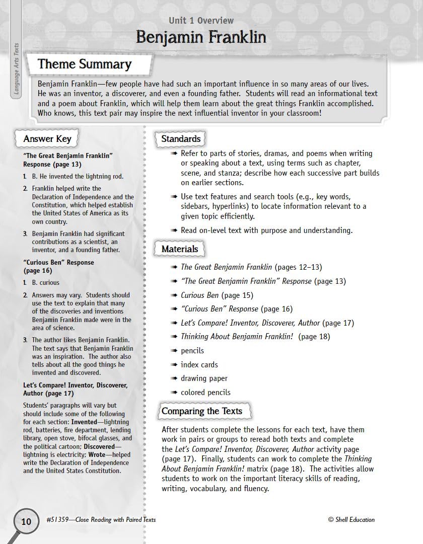 Close Reading with Paired Texts Level 3,Used