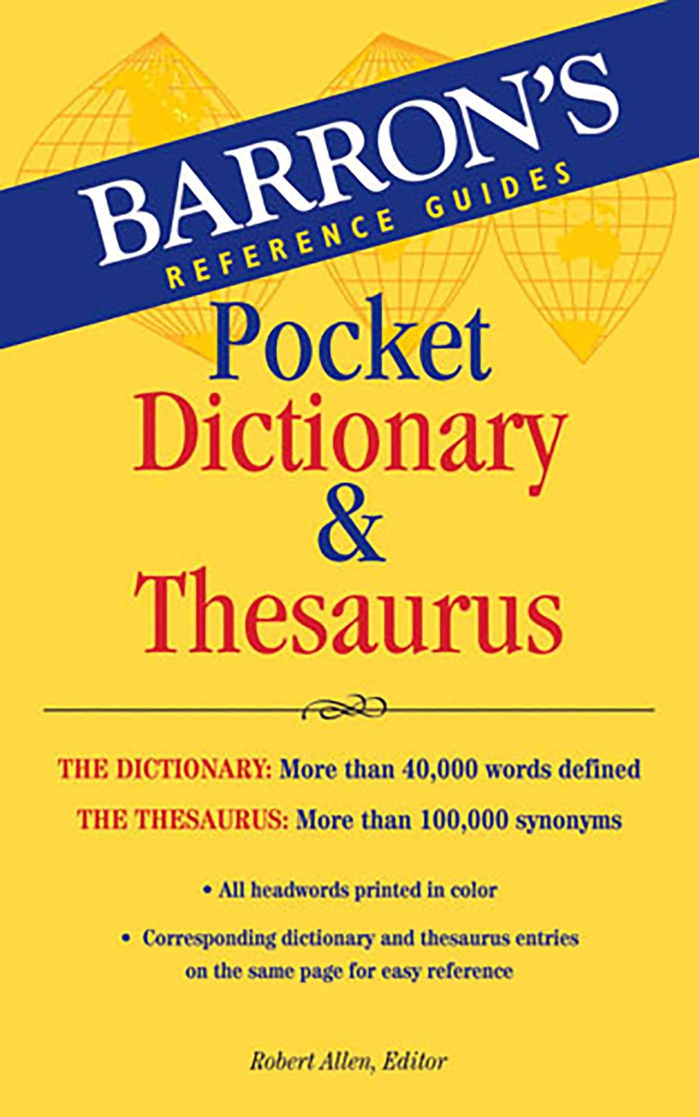 Pocket Dictionary & Thesaurus,Used