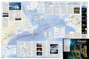 National Geographic Titanic Wall Map  Laminated (39 X 26 In) (National Geographic Reference Map),New