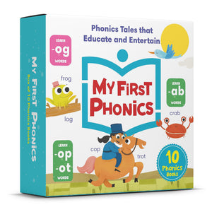 My First Phonics: Box Set Of 10 Books For Kids  LearnToRead Library| Sight Words, Rhyming Stories & Cvc Word Practice | Early