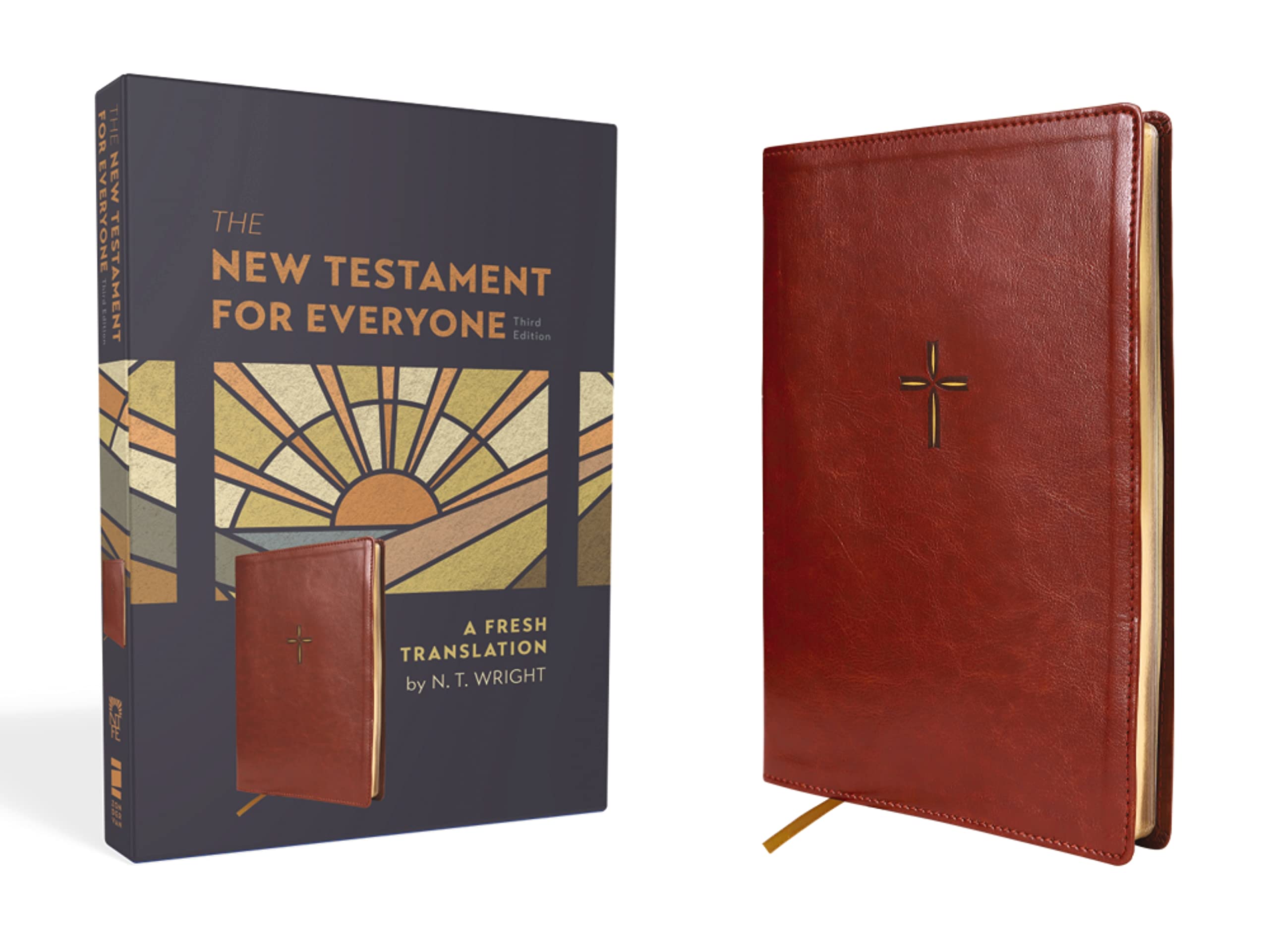 The New Testament For Everyone, Third Edition, Leathersoft, Brown: A Fresh Translation,Used