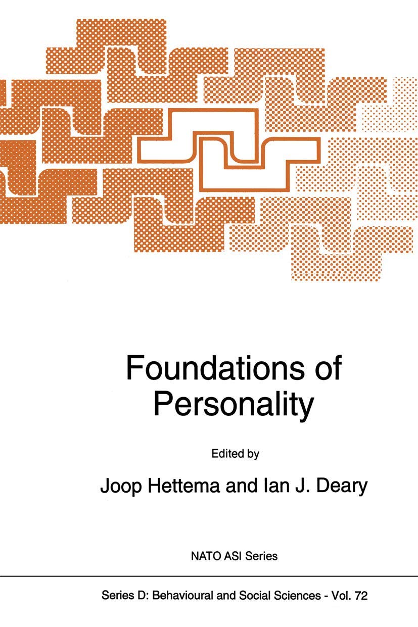 Foundations of Personality (NATO Science Series D:, 72),Used
