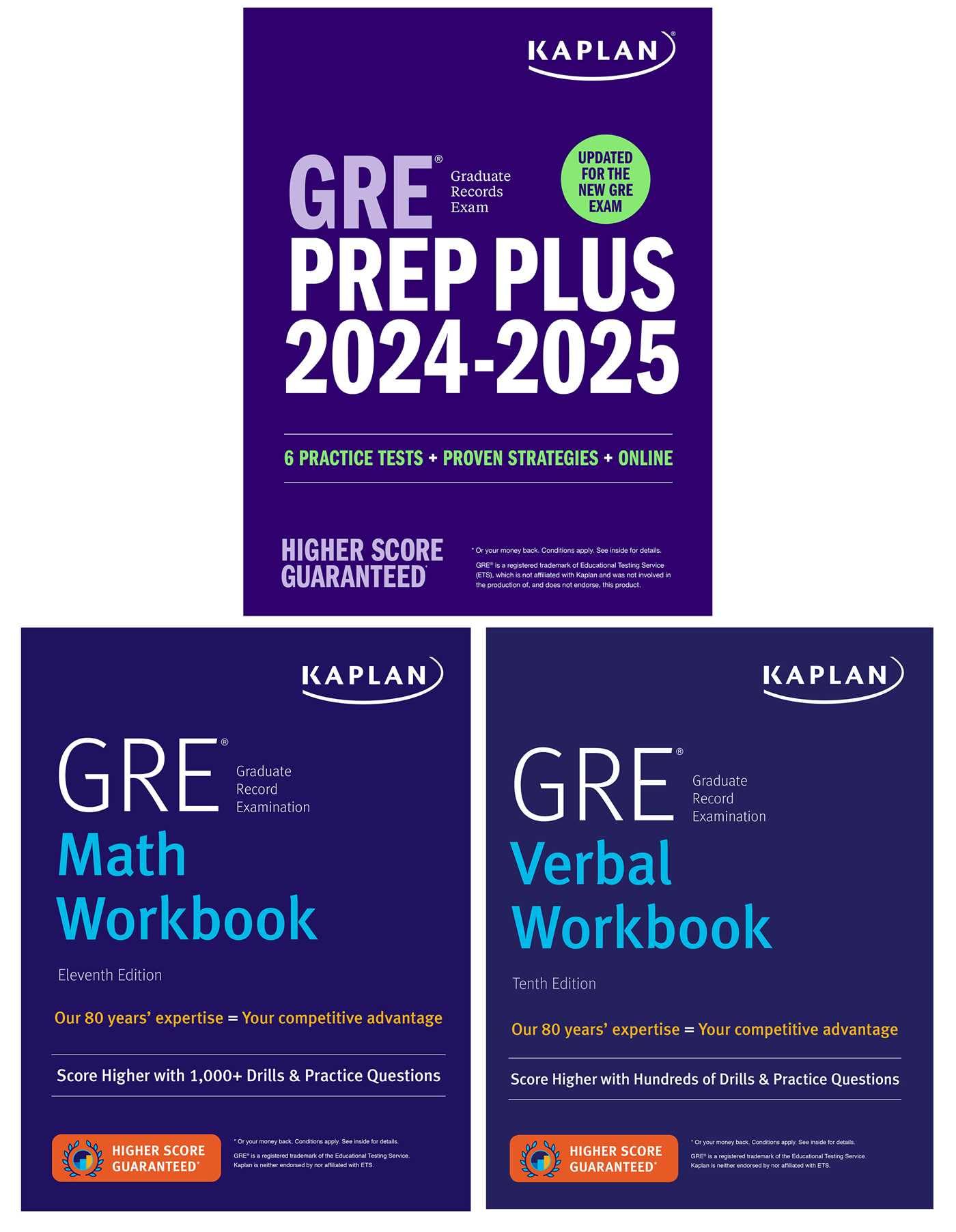 Gre Complete 20242025  Updated For The New Gre: 3Book Set Includes 6 Practice Tests, 2500+ Practice Questions + 1 Year Online,Used