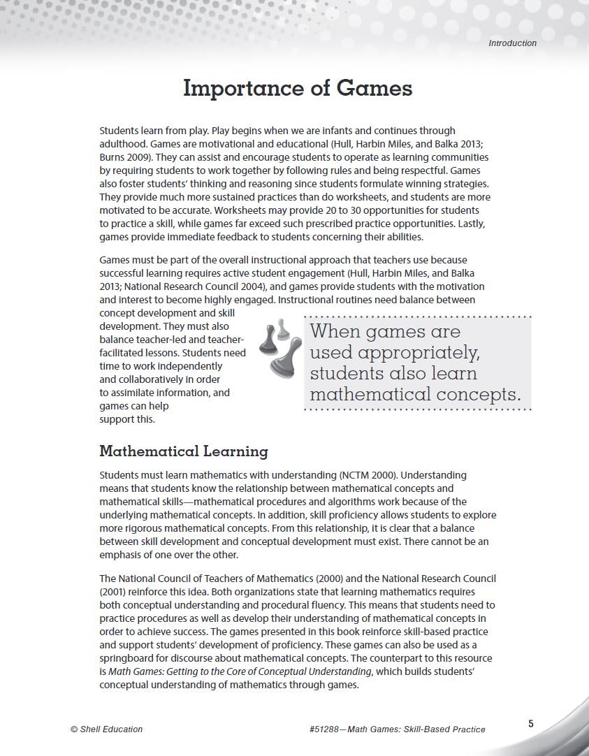 Math Games: SkillBased Practice for First Grade,Used