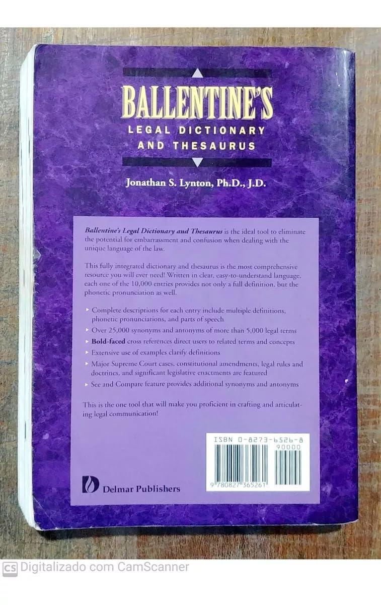 Ballentine s Legal Dictionary/Thesaurus (Lawyers Cooperative Publishing)