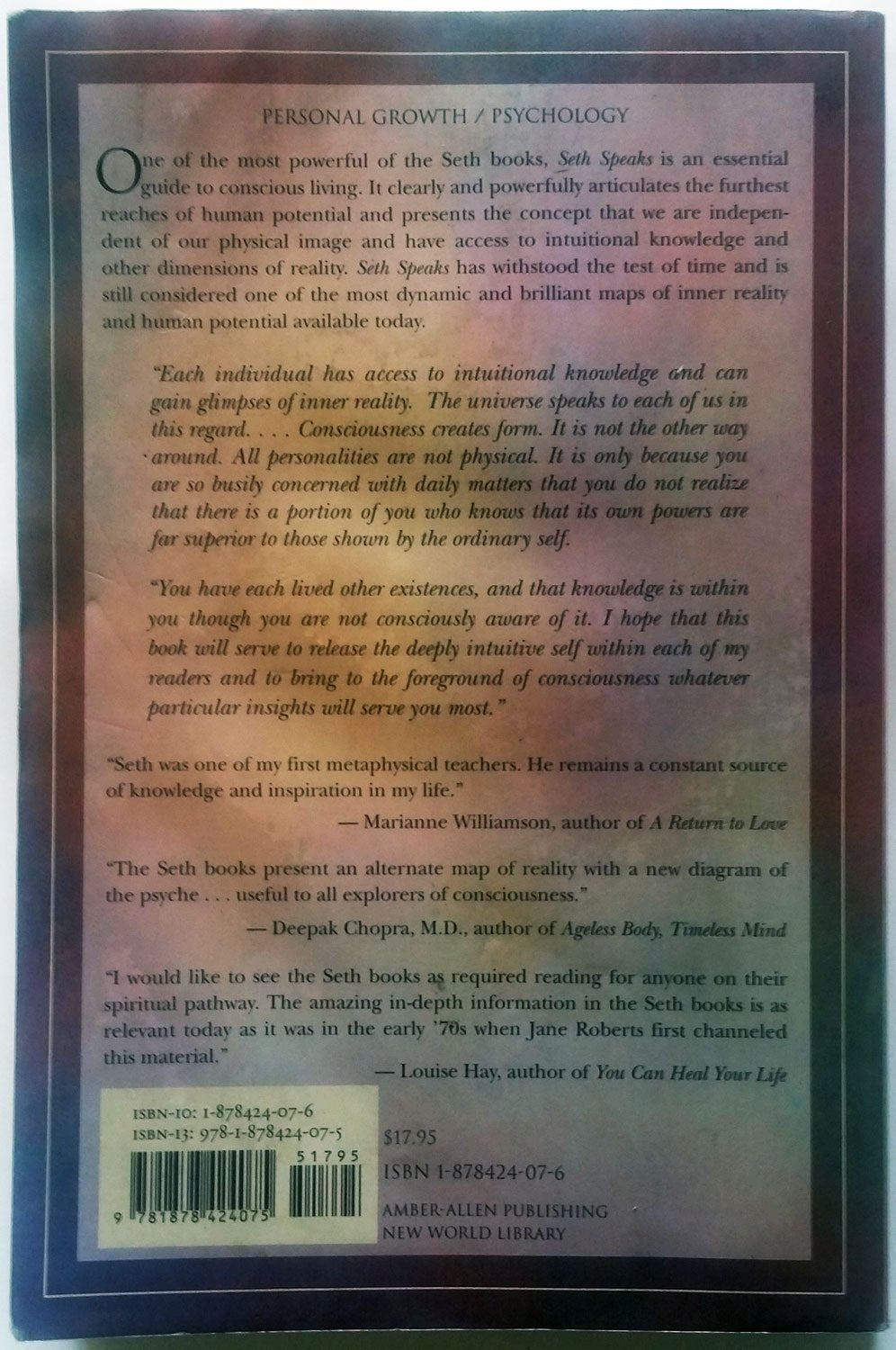 Seth Speaks: The Eternal Validity of the Soul,Used