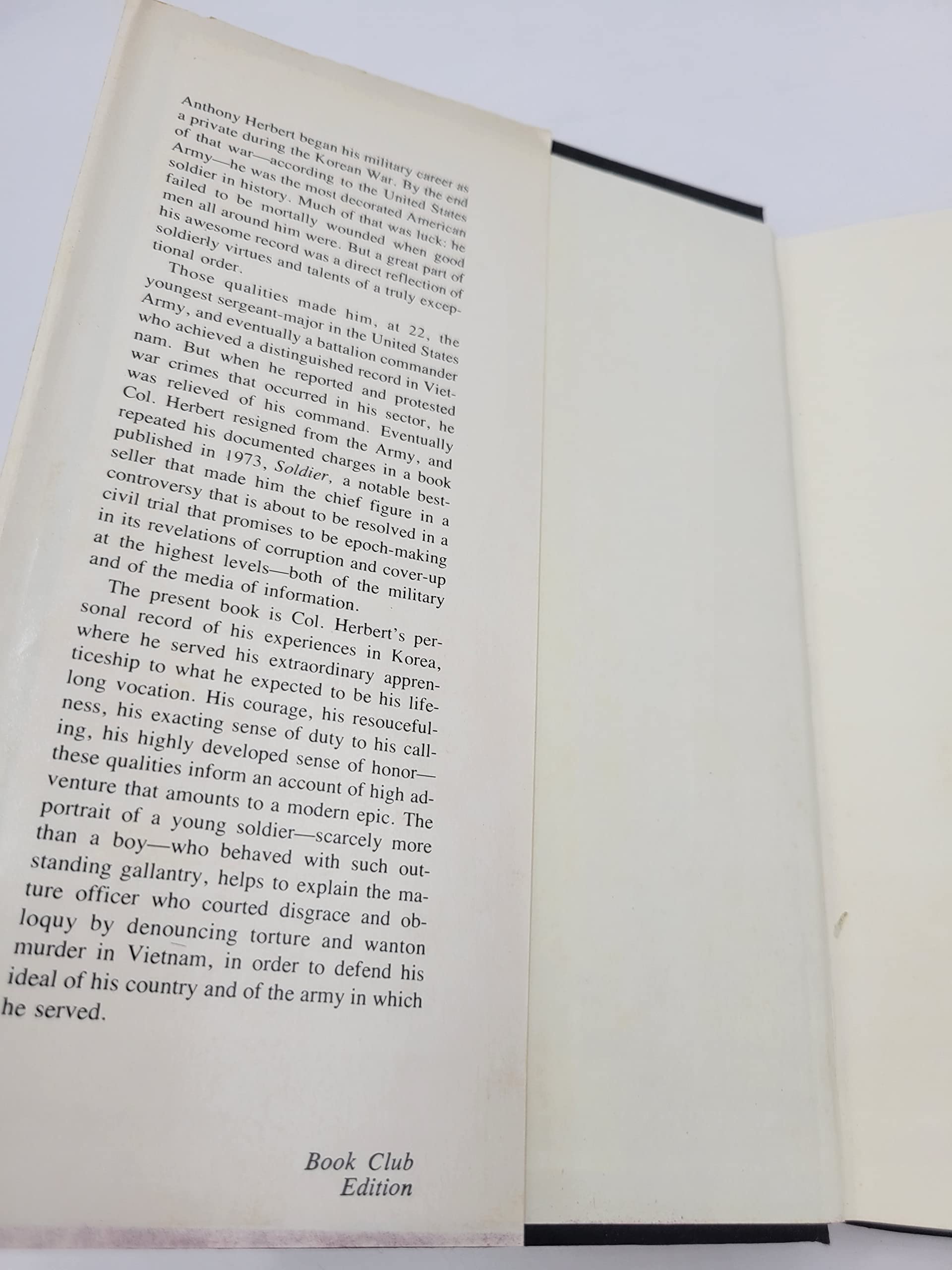 Herbert: The Making of a Soldier,Used