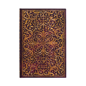 Paperblanks | French 2024 Dp Aurelia | Aurelia | 12Month | Mini | Horizontal | Elastic Band Closure | 160 Pg | 100 Gsm