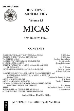 Micas . Reviews In Mineralogy Volume 13,New