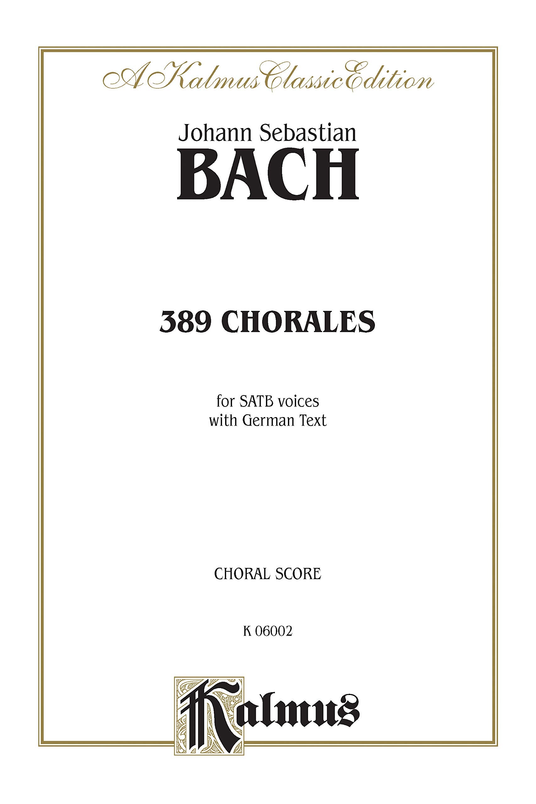 389 Chorales For Satb Voices With German Text (German Edition),New