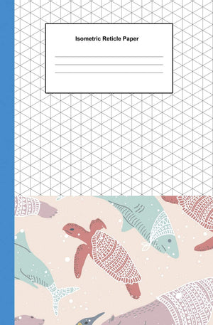 Isometric Reticle Paper: Grid Graph Paper Drawing 3D Triangular Paper, 0.28 Inch Equilateral Triangle (5.25 x 8, 100 Pages) Plan,Used
