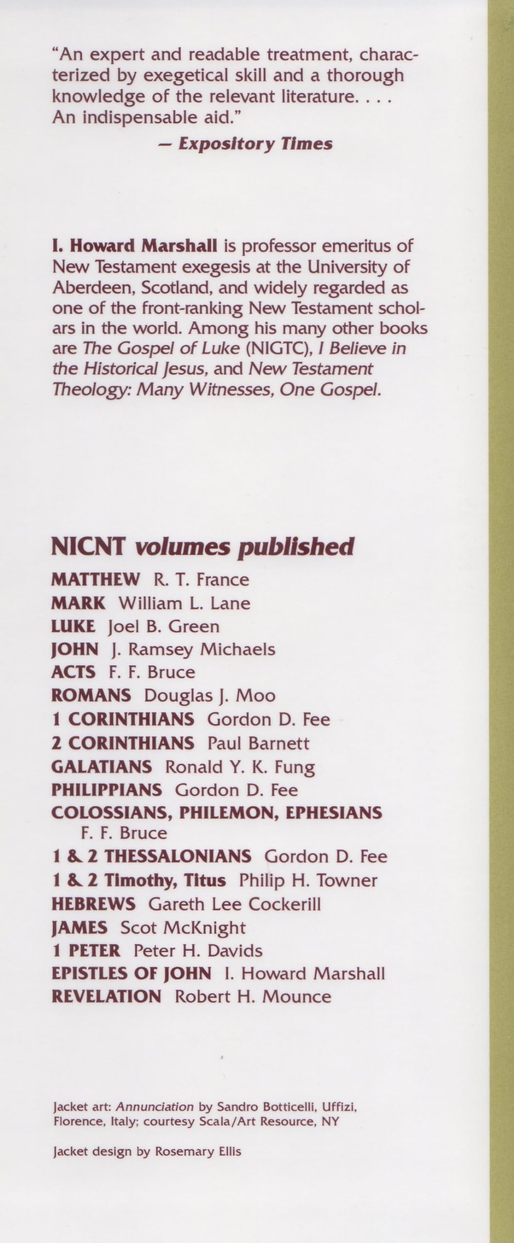 The Epistles Of John (The New International Commentary On The New Testament),New