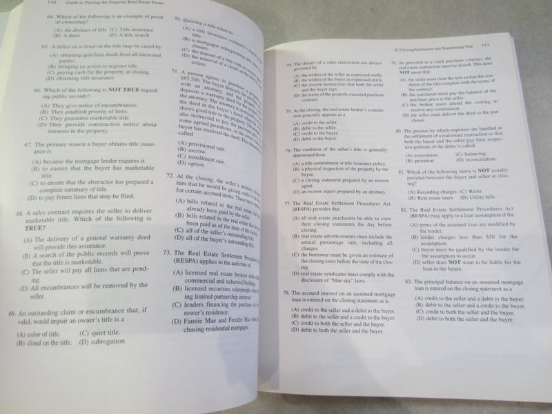 Guide to Passing the Experior Real Estate Exam,Used