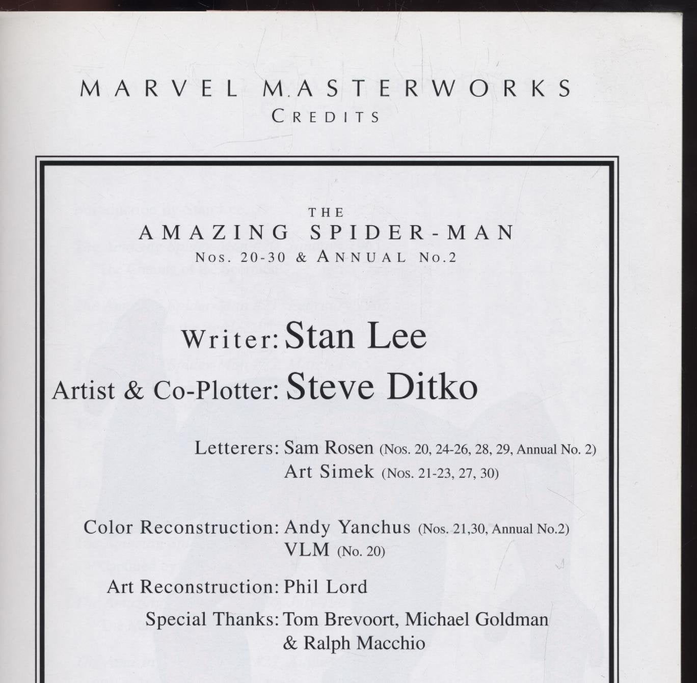 Marvel Masterworks Presents The Amazing Spiderman Volume 3 (Nos. 2030&Annual No. 2),Used