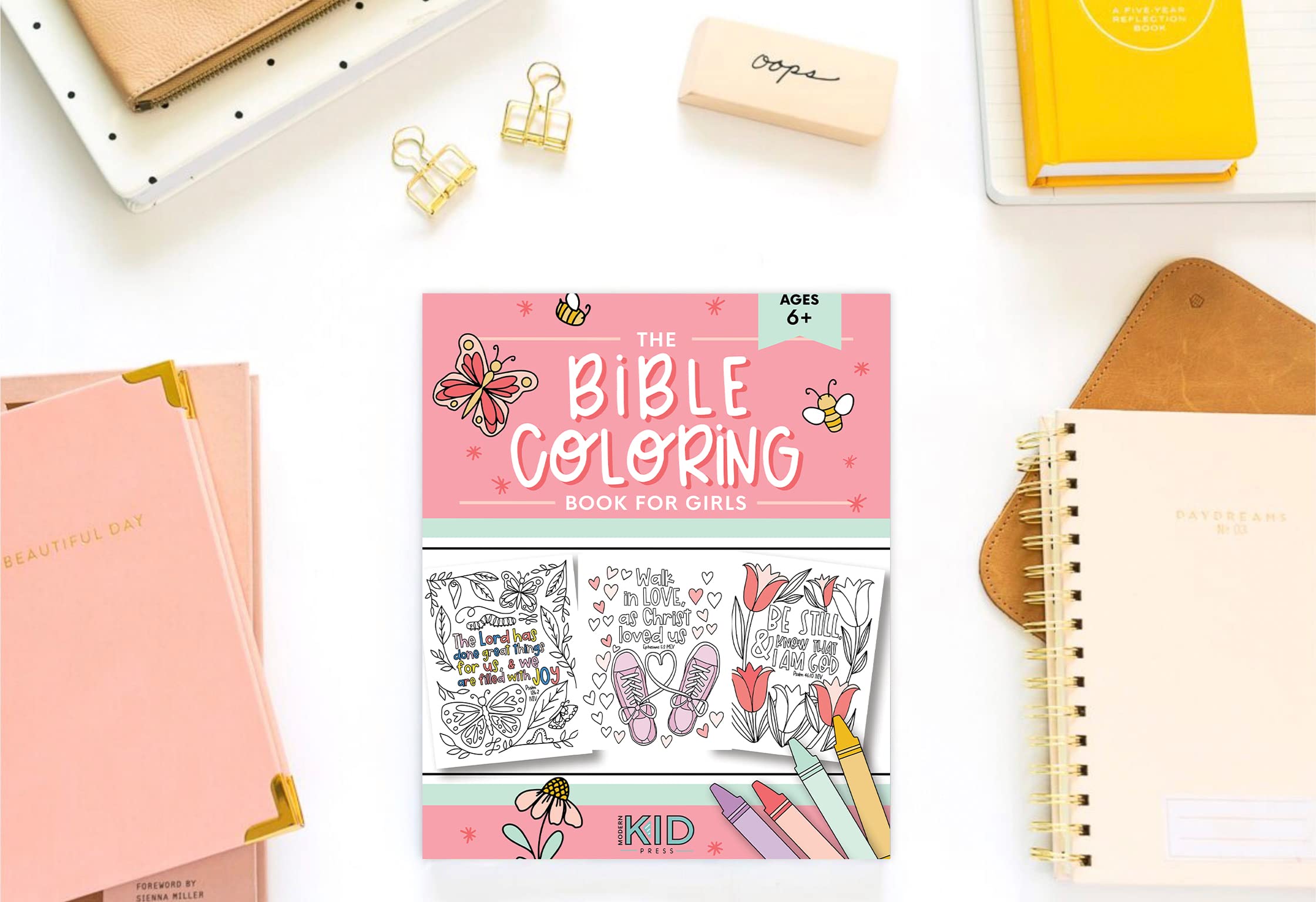 The Bible Coloring Book for Girls: Color 40 Cute Designs of Inspirational Verses & Christian Artwork,Used