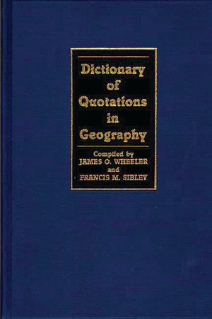 Dictionary Of Quotations In Geography,Used