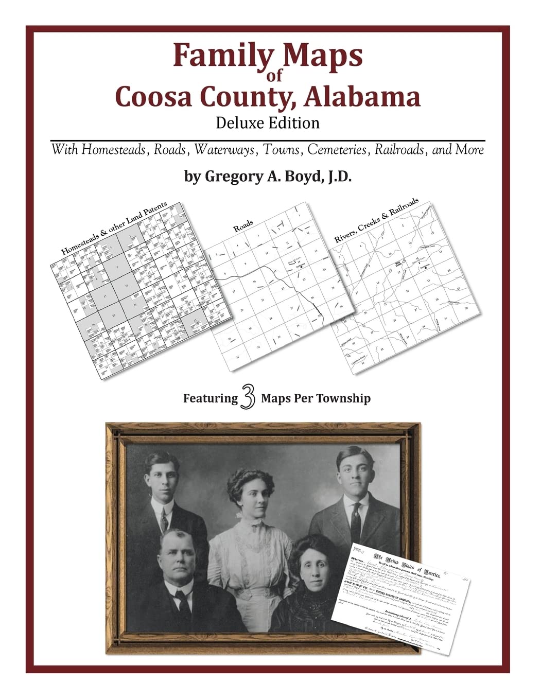 Family Maps of Coosa County, Alabama, Deluxe Edition,Used