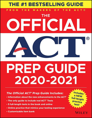The Official Act Prep Guide 2020  2021, (Book + 5 Practice Tests + Bonus Online Content),Used