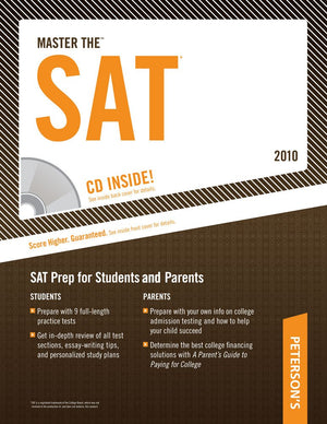 Master The SAT  2010: CDROM INSIDE; SAT Prep for Students and Parents,Used
