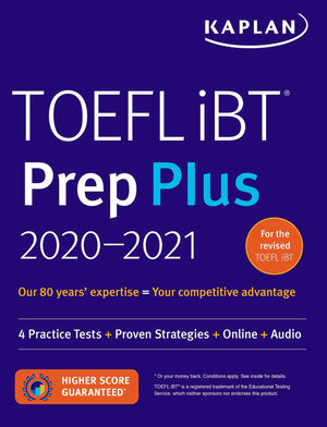 TOEFL iBT Prep Plus 20202021: 4 Practice Tests + Proven Strategies + Online + Audio (Kaplan Test Prep),Used