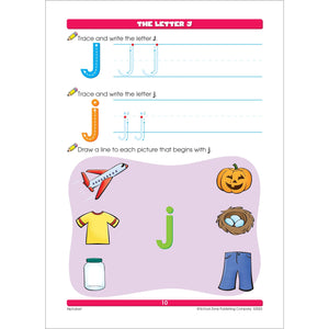 School Zone  Alphabet Workbook  32 Pages, Ages 5 To 7, Kindergarten To 1St Grade, Abcs, Letters, Letter Word & Object Associat,Used
