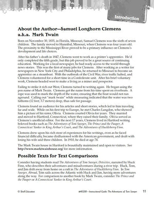The Adventures of Tom Sawyer: An Instructional Guide for Literature  Novel Study Guide for 4th8th Grade Literature with Close ,Used