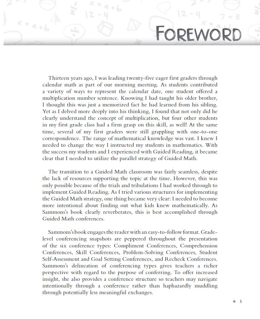 Guided Math Conferences  Includes Templates, Tips, and Planning Tools for Effective Math Conferences in K8th Grade Classrooms,Used