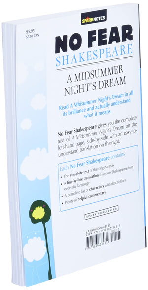 A Midsummer Night's Dream, No Fear Shakespeare SidebySide Plain English,New