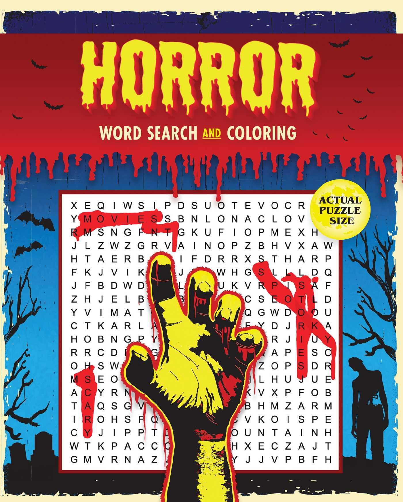 Horror Word Search And Coloring (Coloring Book & Word Search)