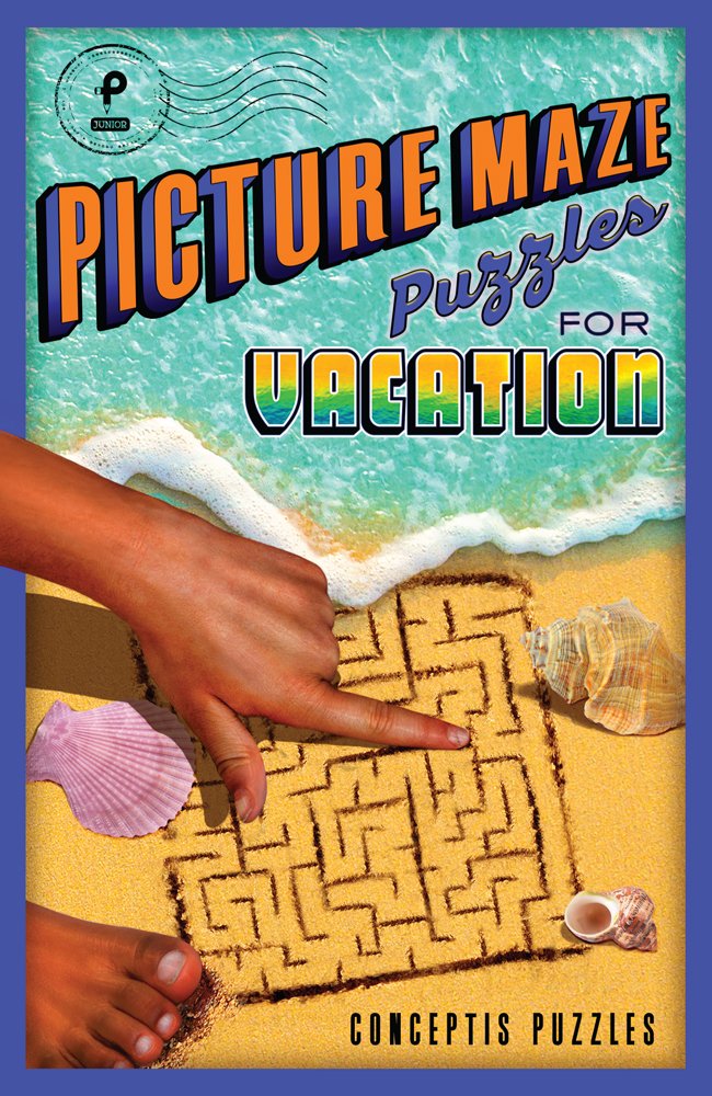 Picture Maze Puzzles for Vacation (Volume 1) (Puzzlewright Junior Picture Mazes),Used